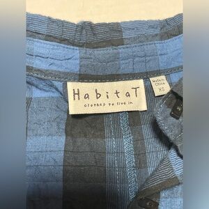 Habitat Blue and Black Checkered Tunic Shirt